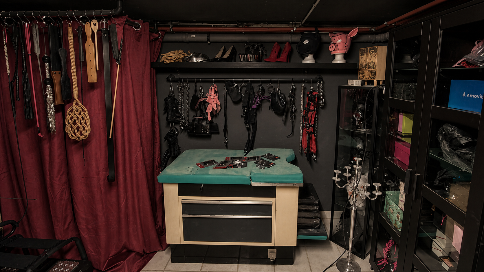 Gesamtansicht des privaten Darkrooms