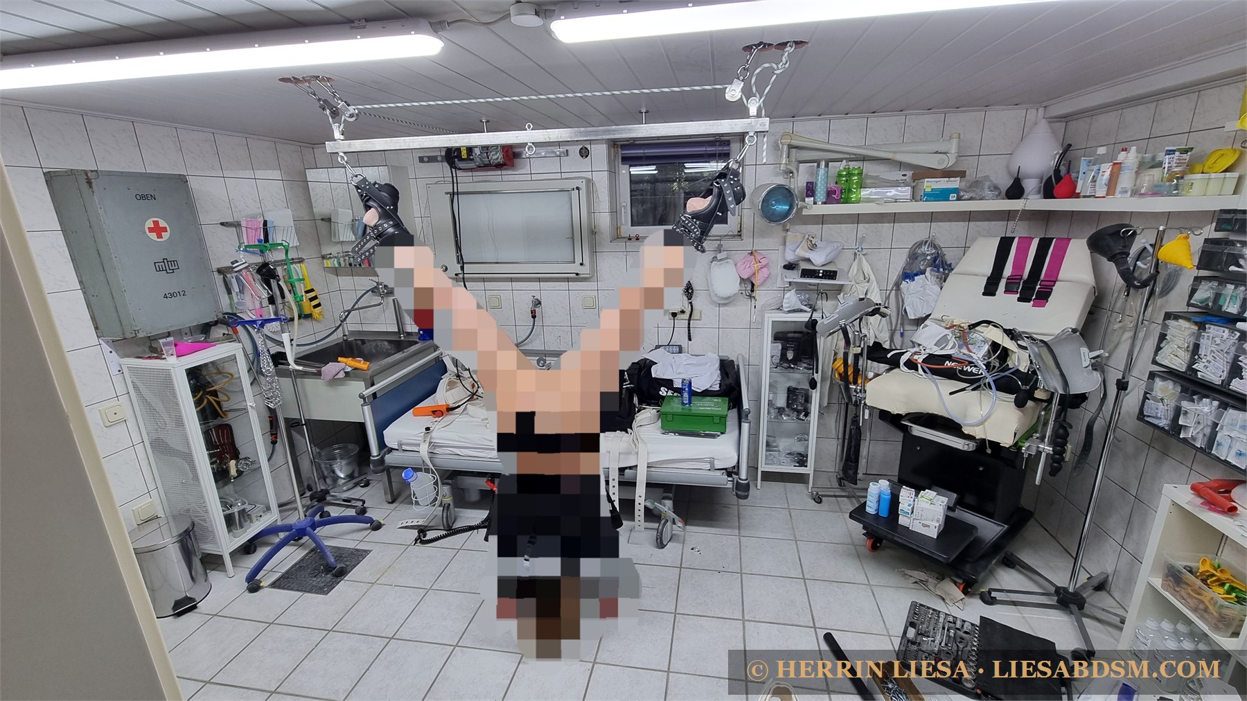 Verpixelte Szene im Whiteroom