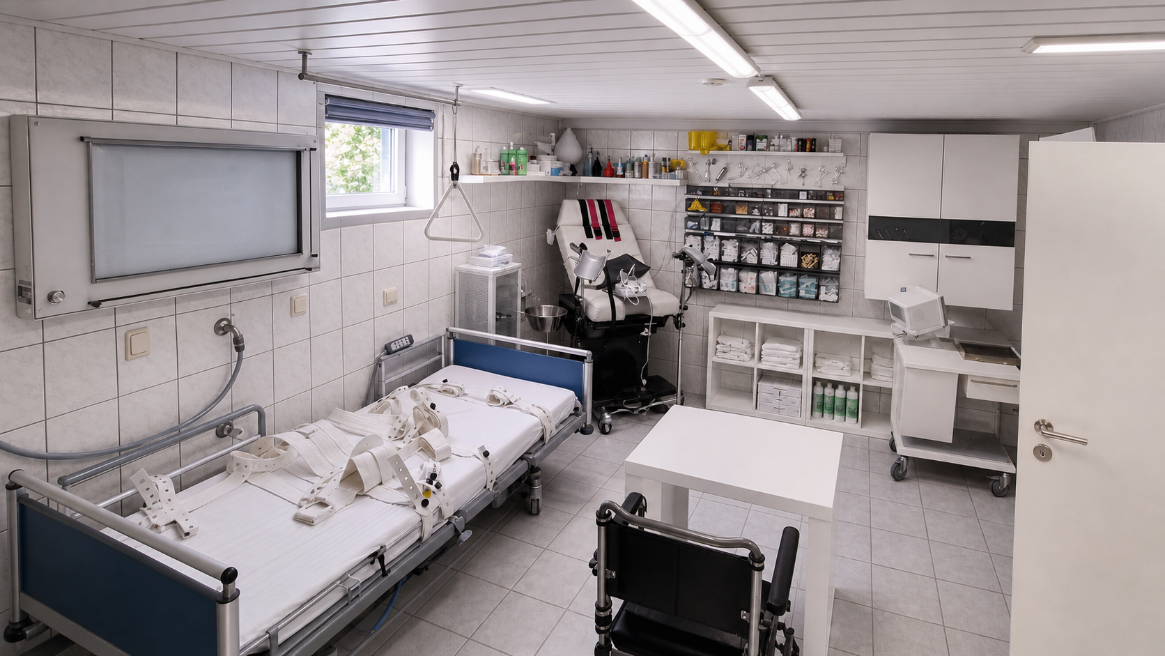 Whiteroom mit Pflegebett